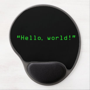 "Hallo Welt" Computer-Art Gel Mousepad