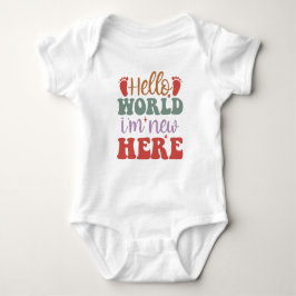 Hallo Welt, ich bin neu hier - Baby Boy Bodysuit Baby Strampler