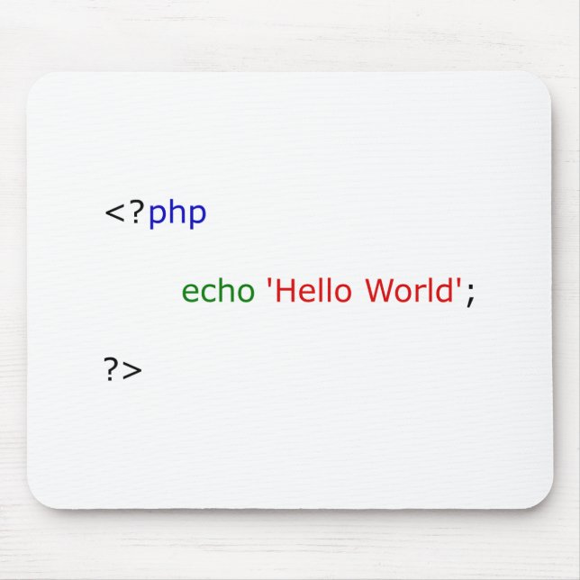 hallo Welt Mousepad (Vorne)