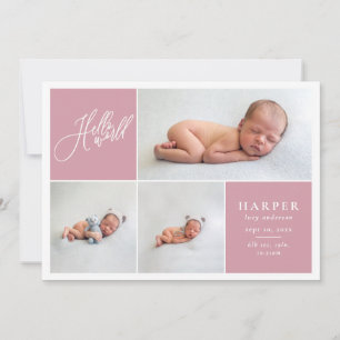 Hallo Welt Multi Foto moderne geometrische + Skrip Ankündigung