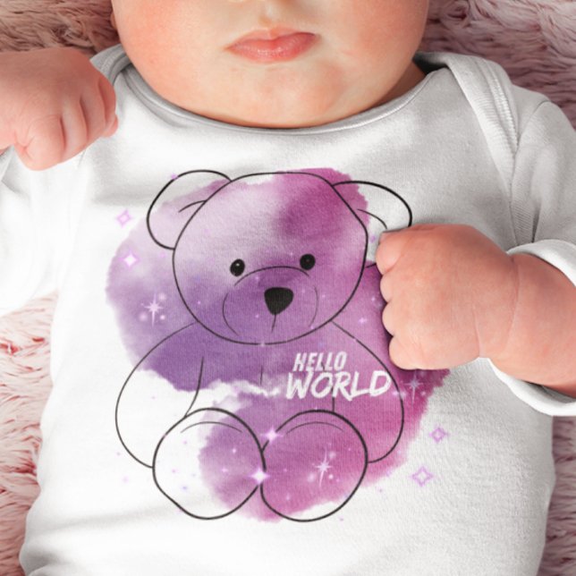 Hallo Welt Mystischer Teddy Baby Strampler (Von Creator hochgeladen)
