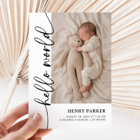 Hallo Welt Neugeborenes Baby Foto Geburt