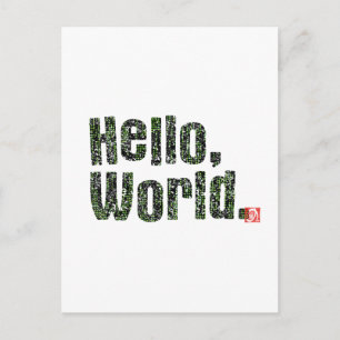 Hallo, Welt. Postkarte