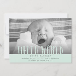 Hallo Welt Wolken Minze Ankündigung