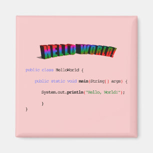 Hallo WeltAussenseiter grüßenjava Magnet