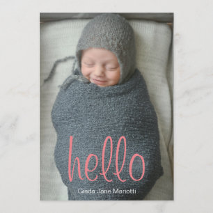 Hallo Weltbaby-Mitteilung Ankündigung