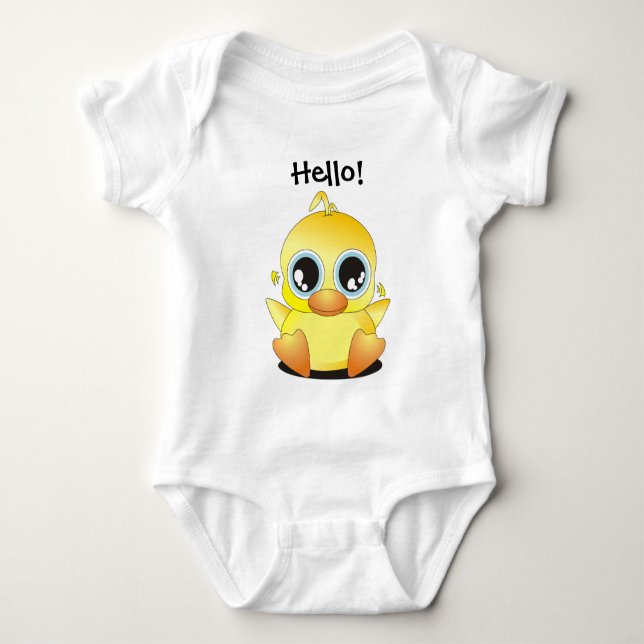 Hallo, wenig Ducky! Baby Strampler (Vorderseite)