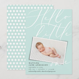 Hallo wenig ein modernes 1 Foto Aqua niedlich Ankündigung