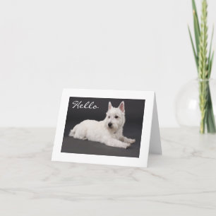 Hallo West Highland Terrier Leere Notizkarte Karte