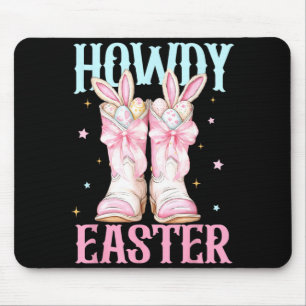 Hallo Western Osterhase Kokette Cowboystiefel Mousepad