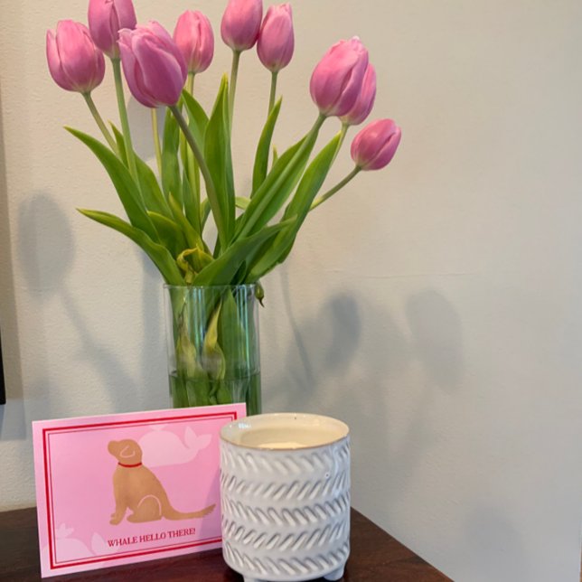 Hallo Whale Golden Hund Grußkarten Dankeskarte (Von Creator hochgeladen)