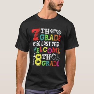 Hallo Willkommen auf der achten Klasse 7. Klasse i T-Shirt