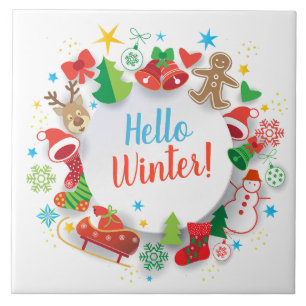 Hallo Winter-guten Rutsch ins Neue Fliese