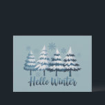 Hallo Winter Saison Vibes Bäume Schneeflocken Weih Einladung<br><div class="desc">Hallo Winter Saison Vibes Bäume Schneeflocken Weihnachten</div>