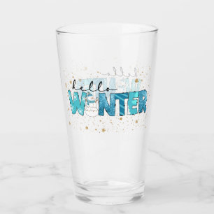 Hallo Winter Snowman Customize Glas