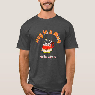 Hallo Winter Umarmung in einer Tasse Cozy Kawaii I T-Shirt