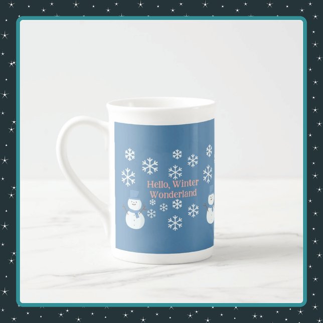 Hallo, Winter Wonderland Espressotasse (Hello, Winter Wonderland Bone China Mug)