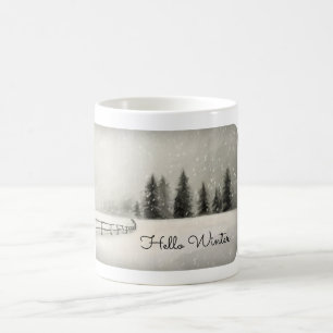 Hallo Winterwald im Schnee Kaffeetasse