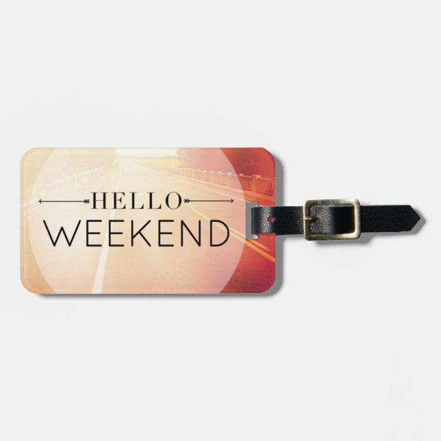 Hallo Wochenende 3 Gepäckanhänger (Vorderseite horizontal)