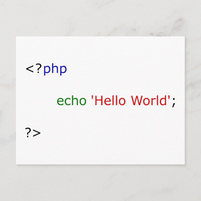 hallo world postkarte (Vorderseite)