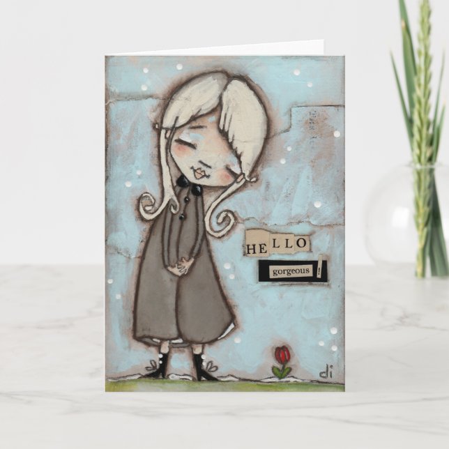 Hallo, wunderschön! - Leere Innenseite Karte (Vorderseite)