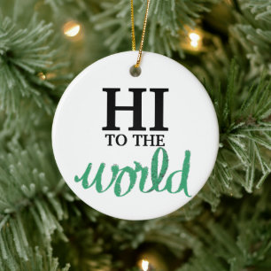 Hallo zu den Grünen Geburtsstaten der Welt Keramik Ornament