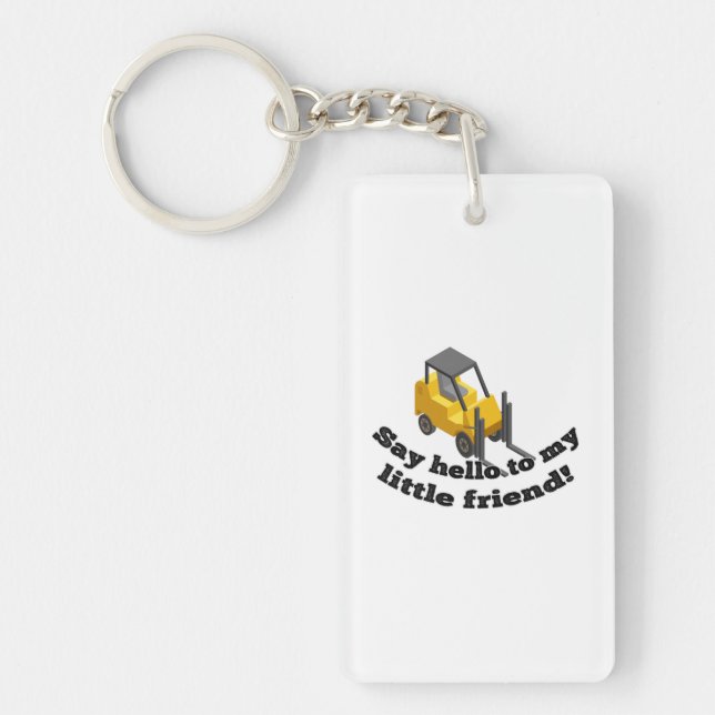 Hallo zu meinem Gabelstapler Schlüsselanhänger (Vorderseite)