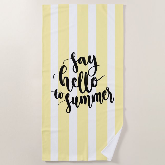 Hallo zum Sommer Strandtuch (Vorderseite)