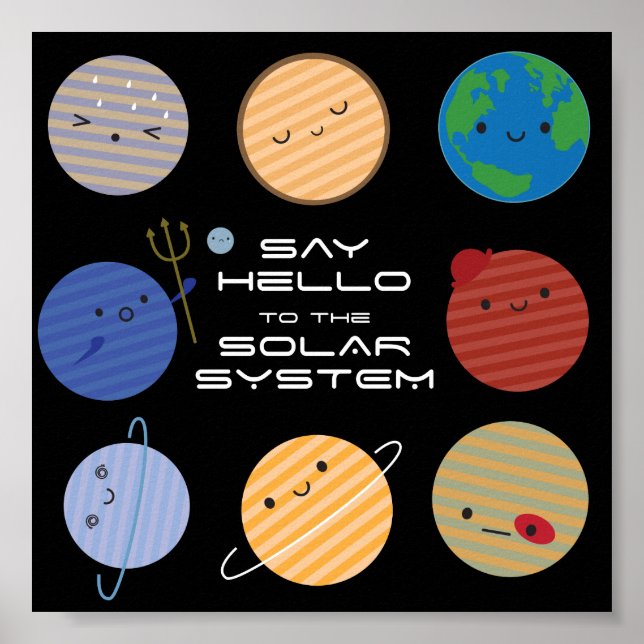 Hallo zum Sonnensystem! Poster (Vorne)