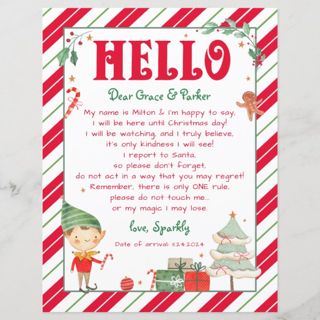 Hallo zurück Elf Willkommen Ich bin zurück Weihnac (Vorderseite)