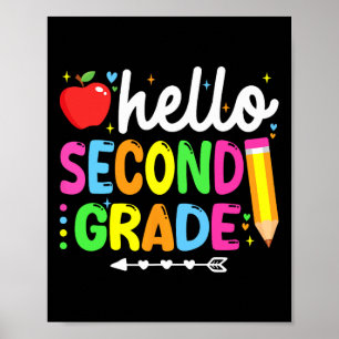 Hallo Zweite Klasse 2. Klasse Zurück zur Schule Le Poster