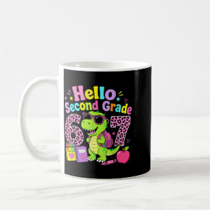 Hallo Zweite Klasse 67 T-Rex Rosa Leopard Erster T Kaffeetasse