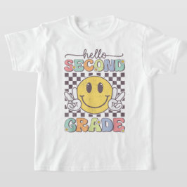 Hallo Zweite-Klasse-Coquette-Bow-Lehrerin Mädchen T-Shirt