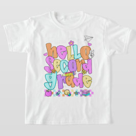 Hallo Zweite-Klasse-Coquette-Schleife-Lehrermädche T-Shirt