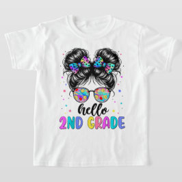 Hallo Zweite-Klasse-Coquette-Schleife-Lehrermädche T-Shirt