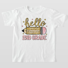 Hallo Zweite-Klasse-Coquette-Schleife-Lehrermädche T-Shirt