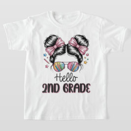 Hallo Zweite-Klasse-Coquette-Schleife-Lehrermädche T-Shirt
