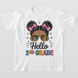 Hallo Zweite-Klasse-Coquette-Schleife-Lehrermädche T-Shirt