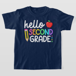 Hallo Zweite-Klasse-Coquette-Schleife-Lehrermädche T-Shirt