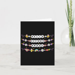 Hallo zweite Klasse Freundschaft Bracelets zurück Karte
