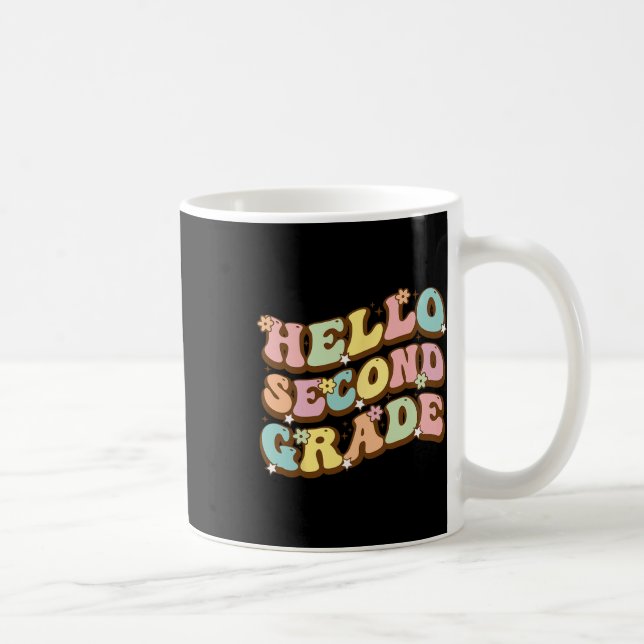 Hallo zweite Klasse für Lehrer Schüler Kaffeetasse (Rechts)
