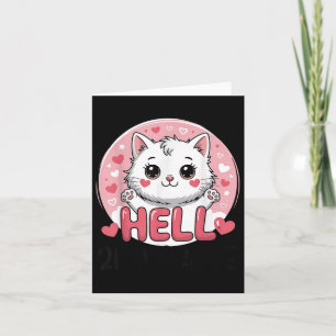 Hallo Zweite Klasse Niedliche Katze für Mädchen zu Karte