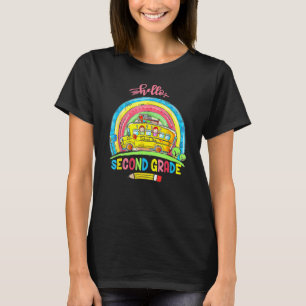 Hallo zweite Klasse Regenbogen Zurück zur Schule S T-Shirt