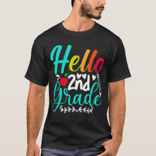 Hallo Zweite Klasse Schulabschluss erste Stufe T-Shirt