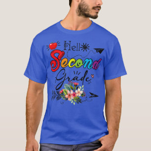 Hallo Zweite Klasse Spaß 2. Klasse zurück zur Schu T-Shirt