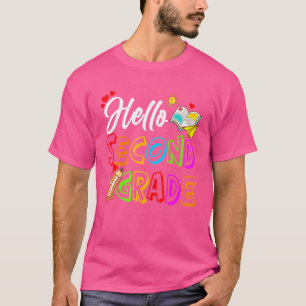 Hallo Zweite Klasse Spaß 2te Klasse zurück zur Sch T-Shirt