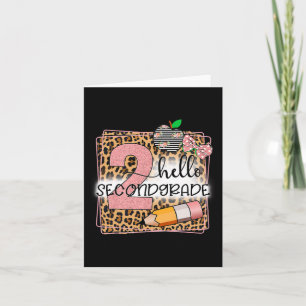 Hallo zweite Stufe zurück zum Schullehrer Karte