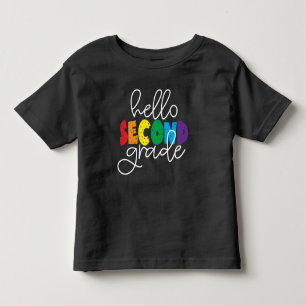 Hallo Zweiter Schullehrer Erster Tag T-Shir Kleinkind T-shirt