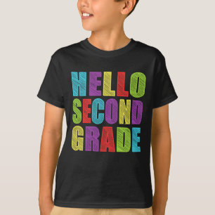 Hallo zweites Grad-Shirt-2. Grad zurück zu Schule T-Shirt