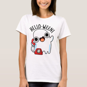Hallo zwischen Funny Ghost Pun T-Shirt